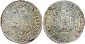 Leopold I., 15 Kreuzer 1696, KB, Kremnitz