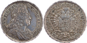 Charles VI., 1/2 Thaler 1735, KB, Kremnitz