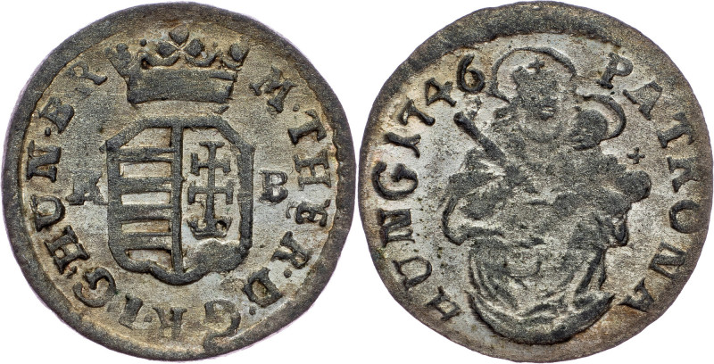 Maria Theresia, Denar 1746, KB, Kremnitz Maria Theresia, Denar 1746, KB, Kremnit...
