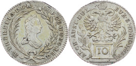 Maria Theresia, 10 Kreuzer 1765, Prague
