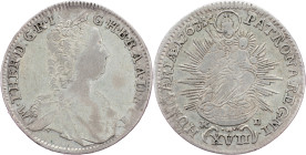 Maria Theresia, 17 Kreuzer 1763, KB, Kremnitz