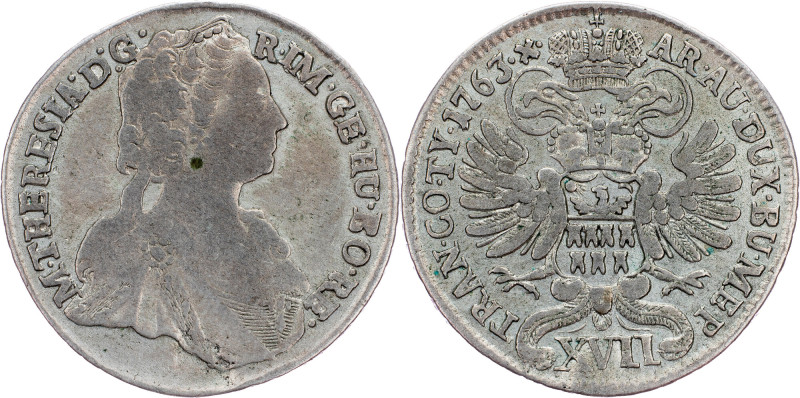 Maria Theresia, 17 Kreuzer 1763, Karlsburg Maria Theresia, 17 Kreuzer 1763, Karl...
