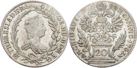 Maria Theresia, 20 Kreuzer 1765, Prague