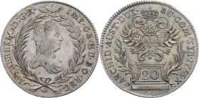 Maria Theresia, 20 Kreuzer 1765, Hall