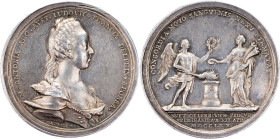 Louis XVI. and Marie Antoinette, Medal 1770, A. Wideman, M. Krafft