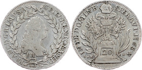 Franz I. Stephan, 20 Kreuzer 1765, BH, EvM-D