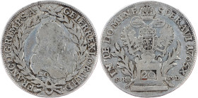 Franz I. Stephan, 20 Kreuzer 1765, B.O./S.K.-P.D.