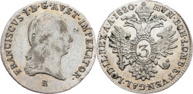 Franz I. (II.), 3 Kreuzer 1820, Kremnitz