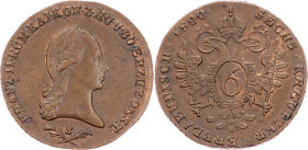 Franz I. (II.), 6 Kreuzer 1800, S, Smolnik