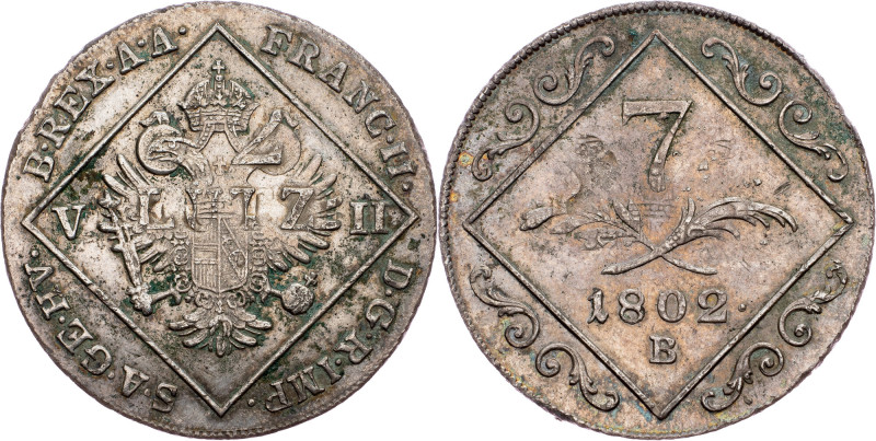 Franz I. (II.), 7 Kreuzer 1802, Kremnitz Franz I. (II.), 7 Kreuzer 1802, Kremnit...