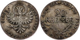 Tyrol, Andreas Hofer, 20 Konventionskreuzer 1809, Hall