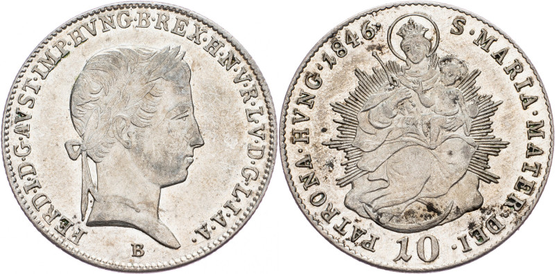 Ferdinand V., 10 Kreuzer 1846, Kremnitz Ferdinand V., 10 Kreuzer 1846, Kremnitz,...