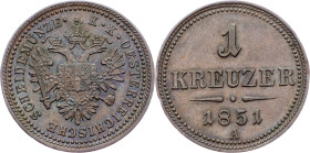 Franz Joseph I., 1 Kreuzer 1851, Vienna