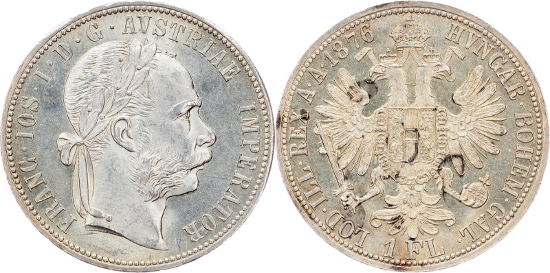 Franz Joseph I., 1 Gulden 1876, Vienna Franz Joseph I., 1 Gulden 1876, Vienna, 1...