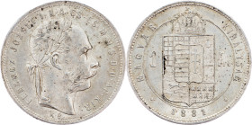 Franz Joseph I., 1 Forint 1881, KB, Kremnitz