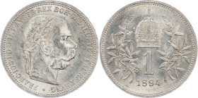 Franz Joseph I., 1 Krone 1894, Vienna