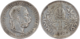 Franz Joseph I., 1 Krone 1897, Vienna