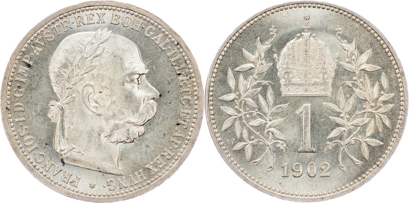 Franz Joseph I., 1 Krone 1902, Vienna Franz Joseph I., 1 Krone 1902, Vienna, 5 g...