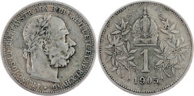 Franz Joseph I., 1 Krone 1905, Vienna