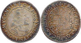 Charles II of Liechtenstein, 3 Kreuzer 1668, Kremsier