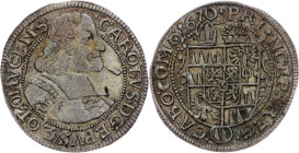 Charles II of Liechtenstein, 3 Kreuzer 1670, Kremsier