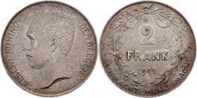 Albert I., 2 Francs 1911, Brussels