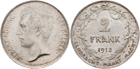 Albert I., 2 Francs 1912, Brussels