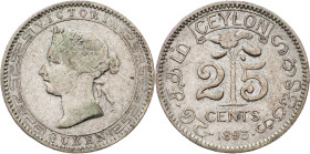 Victoria, 25 Cents 1893, London