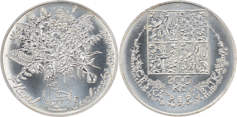 Czech Republic, 200 Korun 1996 Czech Republic, 200 Korun 1996, 13 g, Ag (900/100...