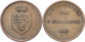 Frederick VI. , 6 Skilling 1813