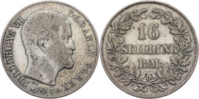Frederick VII., 16 Skilling 1857, Copenhagen