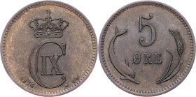 Christian IX., 5 Ore 1874, Copenhagen