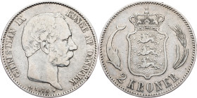 Christian IX., 2 Kroner 1875, Copenhagen