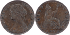 Victoria, 1/2 Penny 1861, London