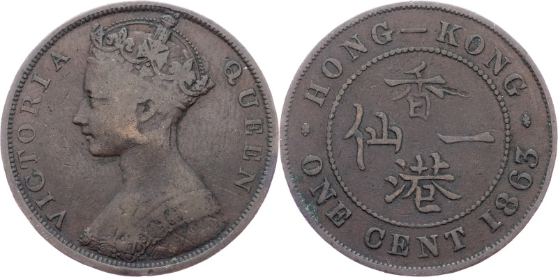 Victoria, 1 Cent 1863, London Victoria, 1 Cent 1863, London, 7,331 g, Bronze, KM...