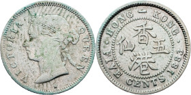 Victoria, 5 Cents 1883, Heaton