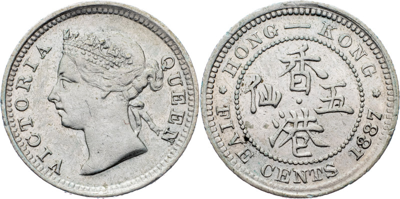 Victoria, 5 Cents 1887, London Victoria, 5 Cents 1887, London, 1,334 g, Ag (800/...