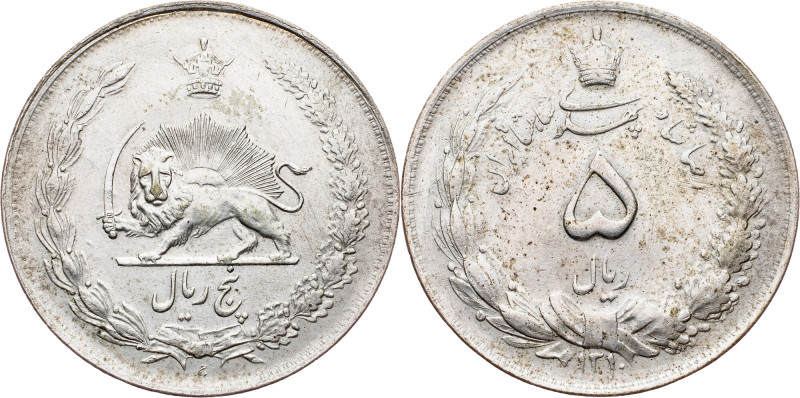 Reza Shah, 5 Rials 1931 Reza Shah, 5 Rials 1931, 25 g, Ag (828/1000), KM# 1131, ...