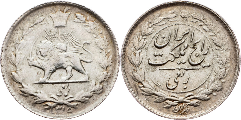 Reza Shah, 1/4 Rial 1936 Reza Shah, 1/4 Rial 1936, 1,288 g, Ag (828/1000), KM# 1...