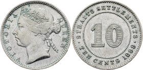 Victoria, 10 Cents 1899, London
