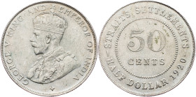 George V., 50 Cents 1920, Bombay