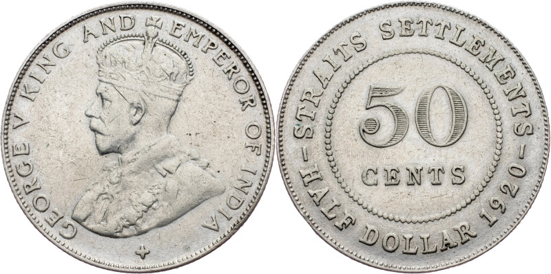 George V., 50 Cents 1920, Bombay George V., 50 Cents 1920, Bombay, 8,362 g, Ag (...