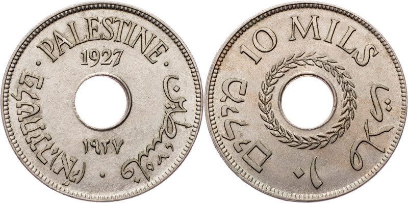 British Mandate, 10 Mils 1927, London British Mandate, 10 Mils 1927, London, 6,4...