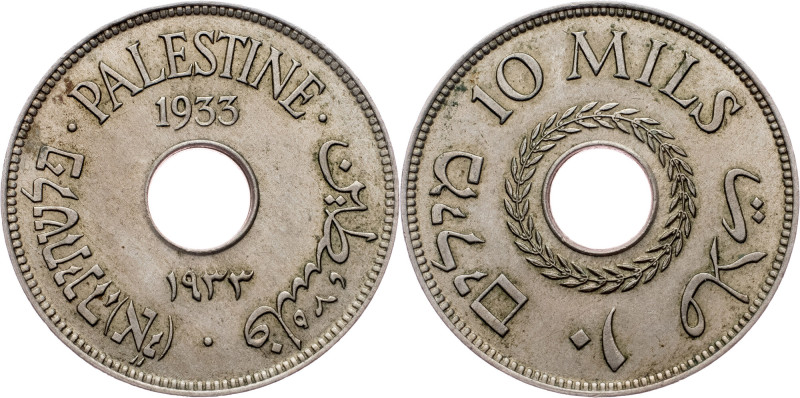 British Mandate, 10 Mils 1933, London British Mandate, 10 Mils 1933, London, 6,4...