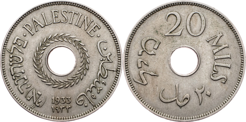British Mandate, 20 Mils 1933, London British Mandate, 20 Mils 1933, London, 11,...