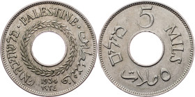 British Mandate, 5 Mils 1934, London