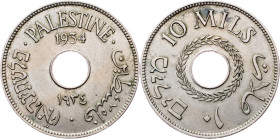 British Mandate, 10 Mils 1934, London