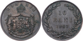 Carol I., 10 Bani 1867, WATT & CO.