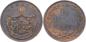 Carol I., 10 Bani 1867, WATT & CO.