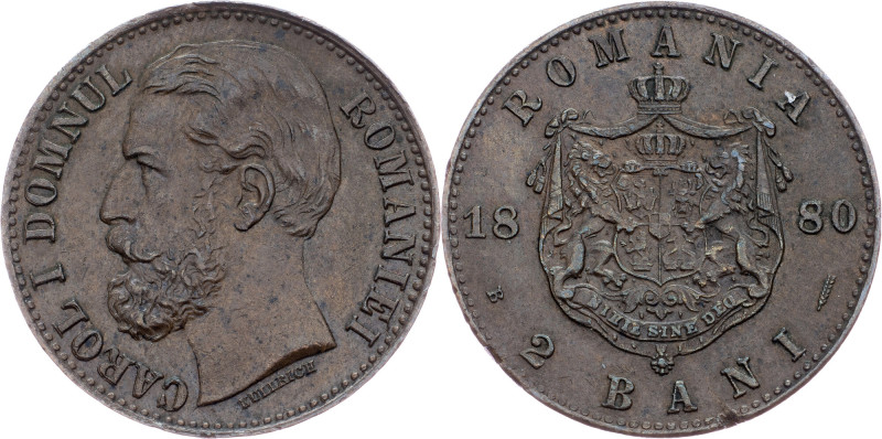 Carol I., 2 Bani 1880, Bucharest Carol I., 2 Bani 1880, Bucharest, 2,054 g, Copp...